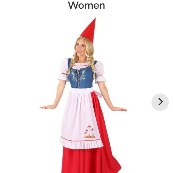 Women's Red and White Costume Dress - Picture 2 of 3